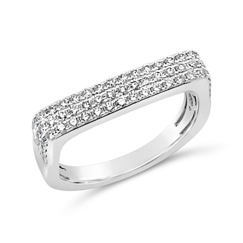 ladies formal rings evening wear -Diamond Bar Ring