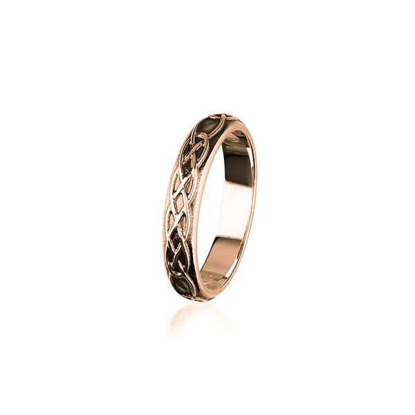 vintage gold tone rings for women -Celtic Rose Gold Ring RR319