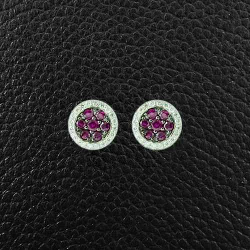 moon drop earrings for women -Ruby & Diamond Earrings