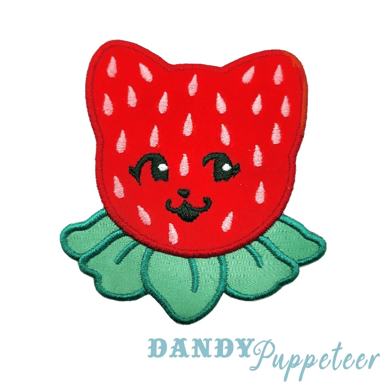 wave pattern brooch for women -Strawberry Meow Brooch