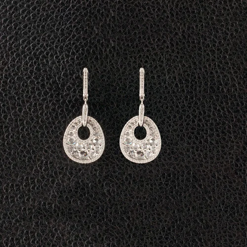 lace design earrings for women -Diamond Dangle Earrings