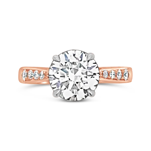 affordable cocktail rings for women -Rose Gold Engagement Ring