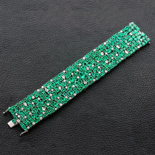 Ladies heritage grace bracelets -Emerald & Diamond Bracelet