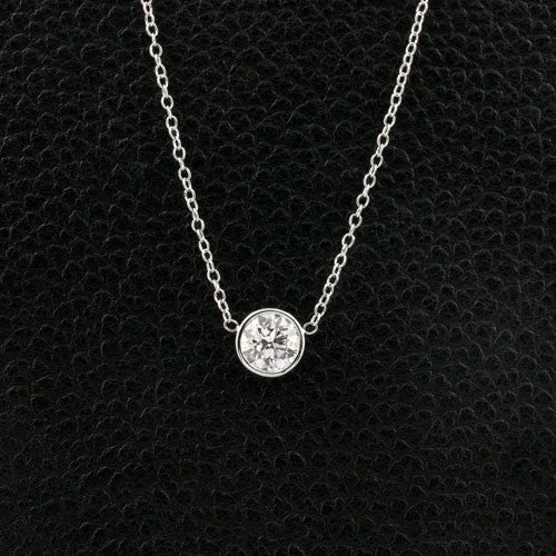 Ladies kitty paw necklaces -Diamond Solitaire Necklace