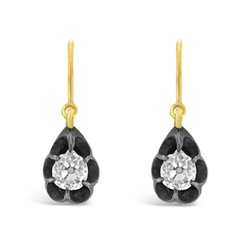 moonstone earrings for women elegant -Diamond Estate Earrings