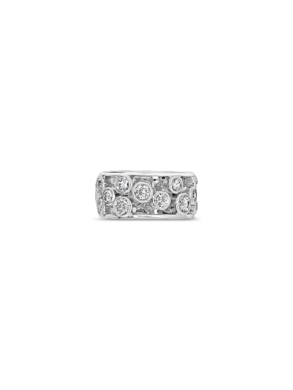 ladies eternity rings with diamonds -Diamond Bubble Estate Ring