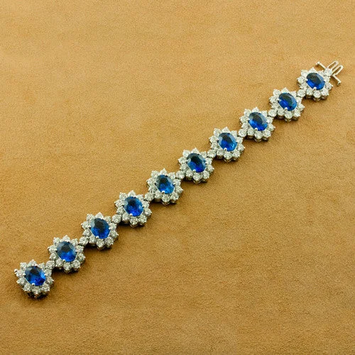 Ladies unique designer bracelets -Sapphire & Diamond Bracelet