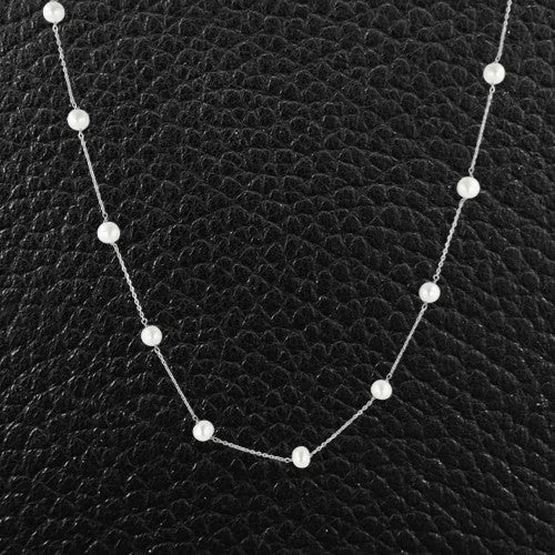 Ladies robust link necklaces -Cultured Pearl Necklace