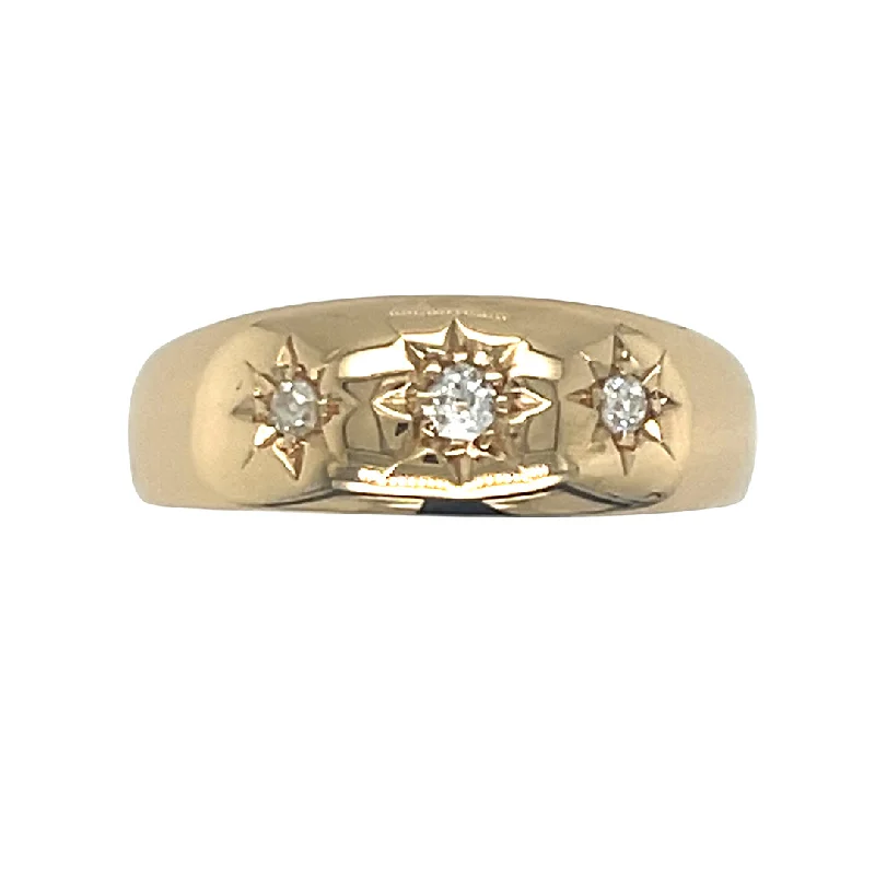 ladies gold rings tree motifs -Diamond Gypsy Ring