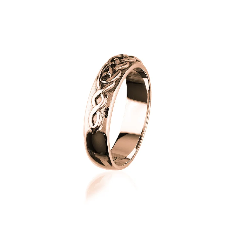 vintage rings for women retro design -Celtic Rose Gold Ring RXR321