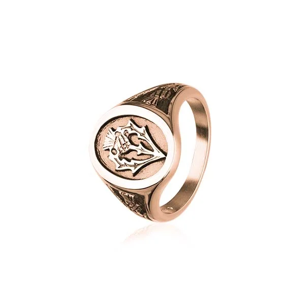 ladies promise rings for couples -Thistle Rose Gold Ring RR78