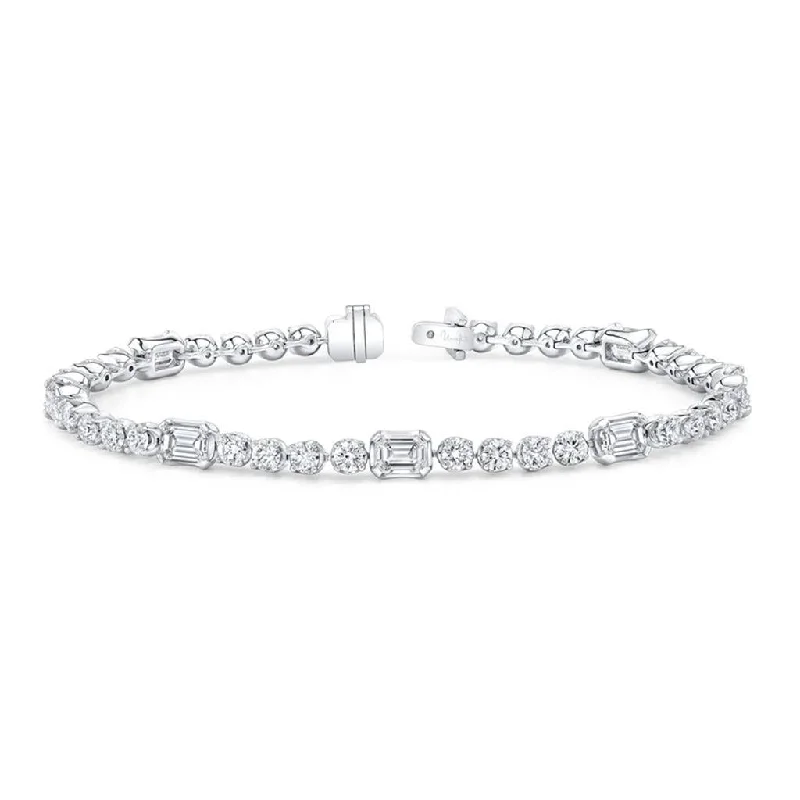 Ladies color splash bracelets -Uneek Diamond Tennis Bracelet