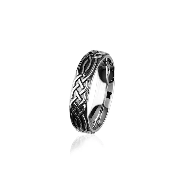 infinity design rings for women -Celtic Silver Ring R404