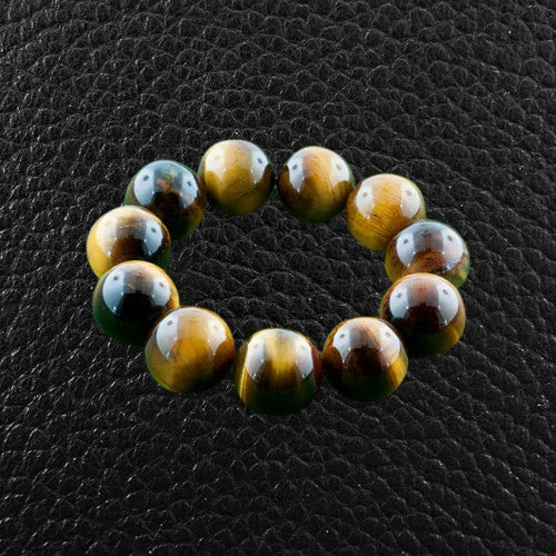 Ladies royal lapis bracelets -Tiger's Eye Bead Bracelet