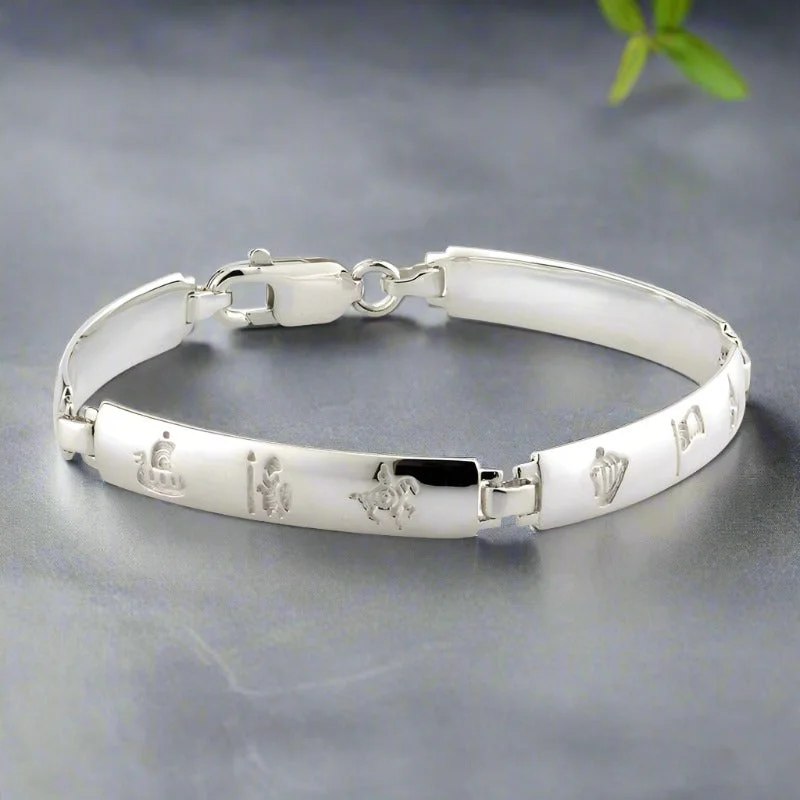 Ladies magic shine bracelets -History of Ireland Sterling Silver Bracelet