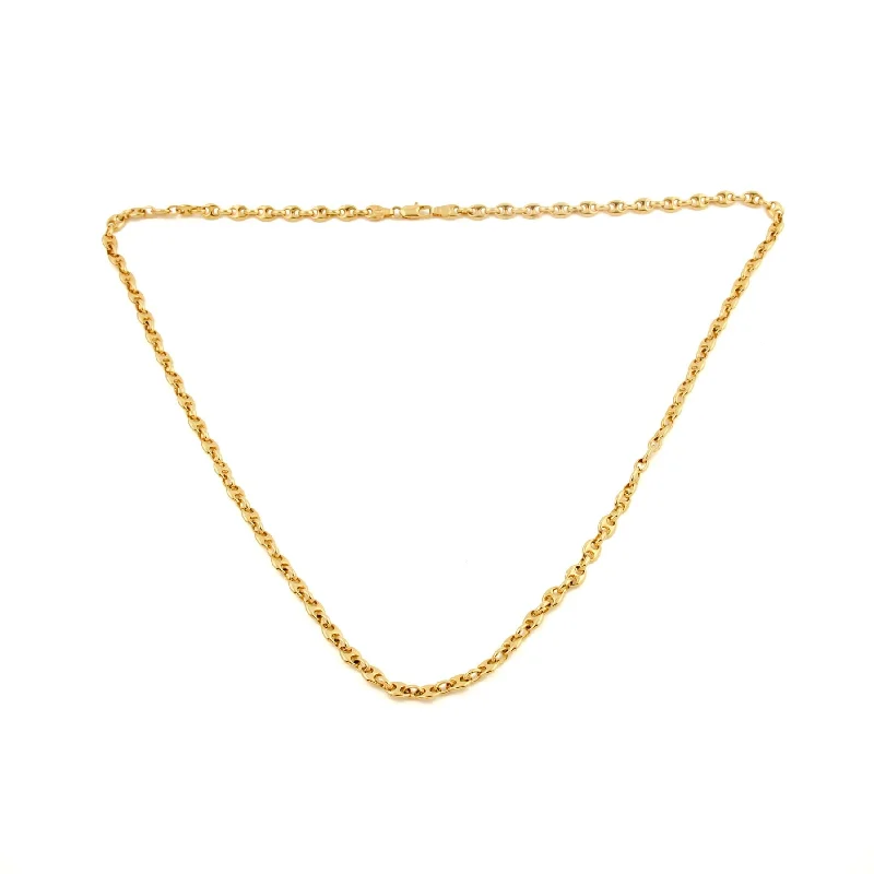 Ladies handmade artisan necklaces -14k Gold Contemporary Gucci Slim Link Necklace