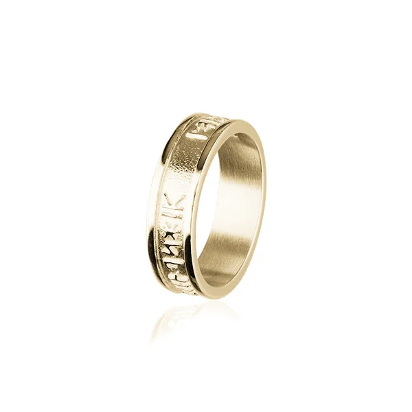 gold starburst rings for women -Runic Gold Ring GR237