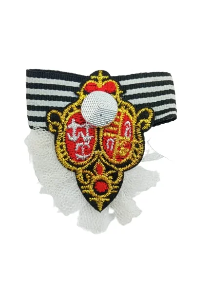 floral brooch for women vintage -Royal Flair Striped Brooch