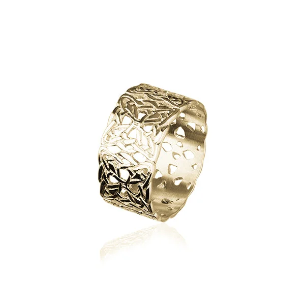 affordable cocktail rings for women -Frank Lloyd Wright Gold Ring GR182