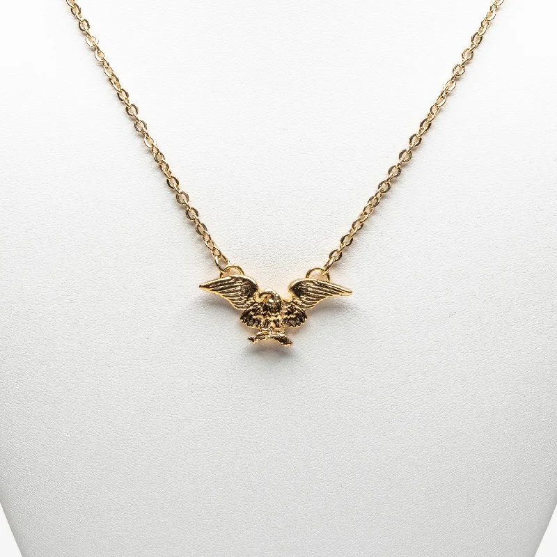 Ladies loose lariat necklaces -Eagle Necklace