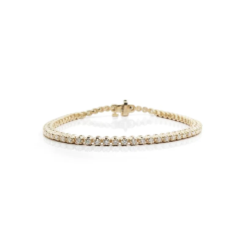 Ladies stellar star bracelets -14k Yellow Gold 4 Prong Diamond Tennis Bracelet