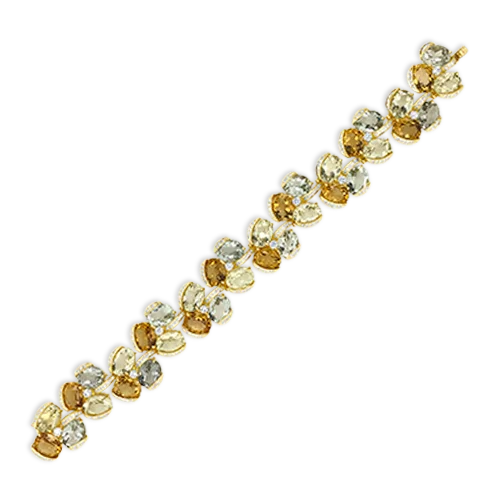 Ladies heavy bold bracelets -Citrine, Lemon Quartz & Prasiolite Bracelet