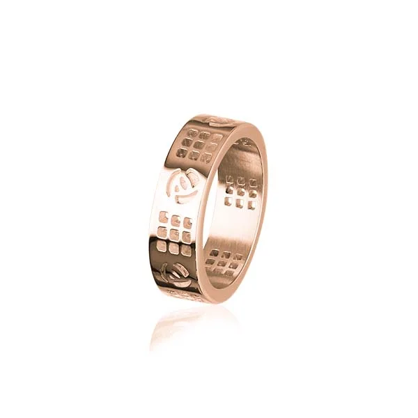 delicate rings for women small fingers -Charles Rennie Mackintosh Rose Gold Ring RR192