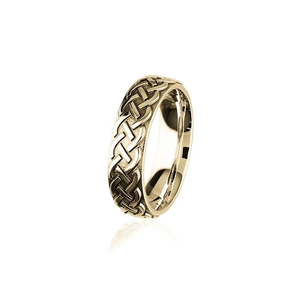 feather design rings for women -Celtic Gold Ring GXR402