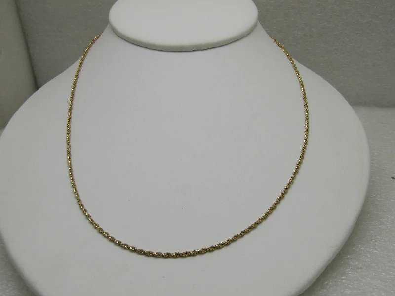 Ladies heritage grace necklaces -Vintage 14kt Gold Twisted Box Chain Necklace, 18", 4.28 Grams, Signed RVL, 1.5mm