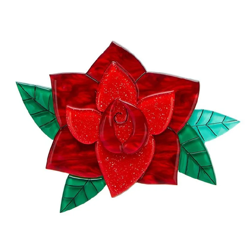 gold tree design brooch for women -Erstwilder - Rosa Espanola Brooch - Spanish Fiesta (2019)