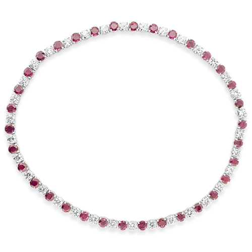 Ladies dramatic bold necklaces -Ruby & Diamond Necklace