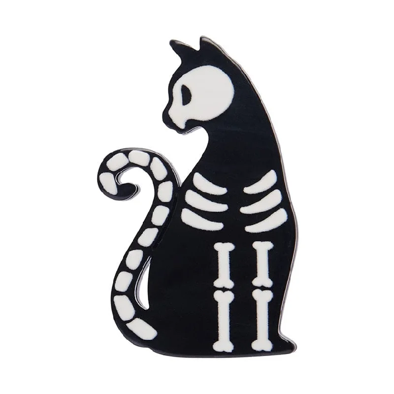 brooch for women with birthstones -Erstwilder - Bone Cat Mini Brooch - Best of Halloween (2024)