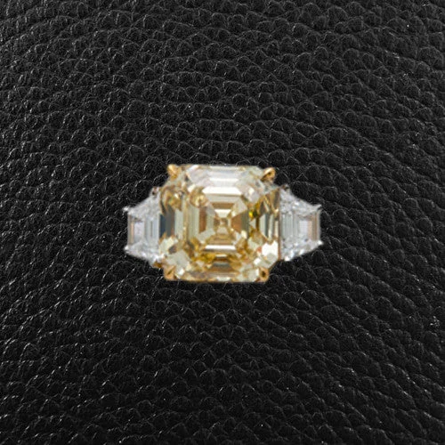 ladies gold rings tree motifs -Fancy Intense Yellow Diamond Ring