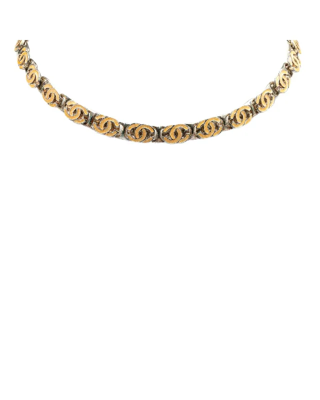 Ladies simple daily necklaces -Brass Enamel Chain Necklace with Hook Closure