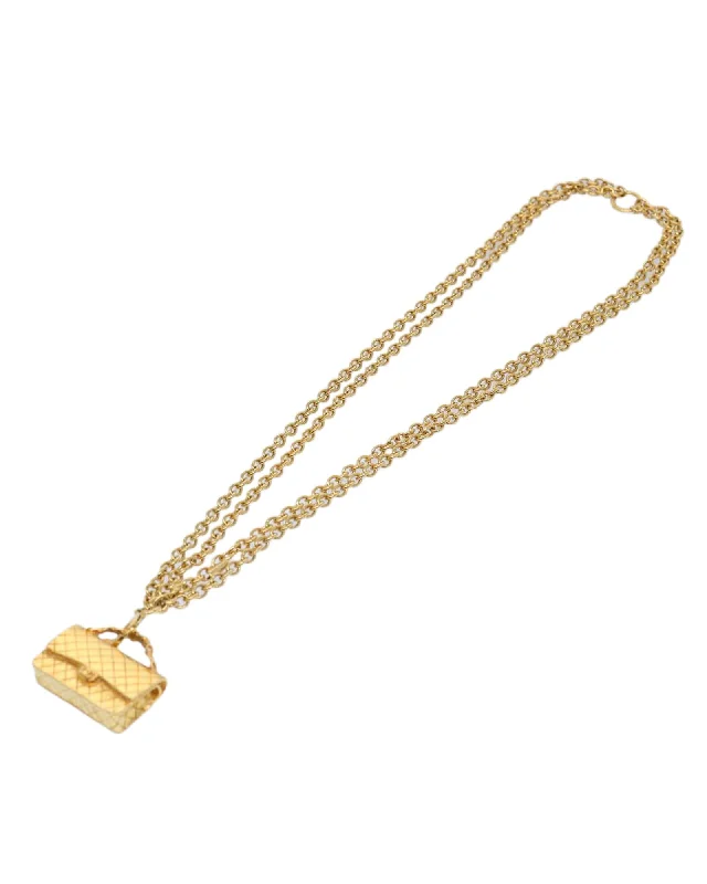 Ladies sunny topaz necklaces -Gold Tone Chanel CC Necklace - AB Rank