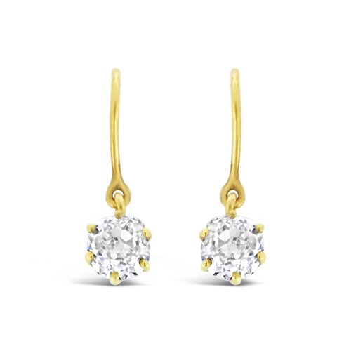 statement drop earrings for women -Estate Diamond Earrings