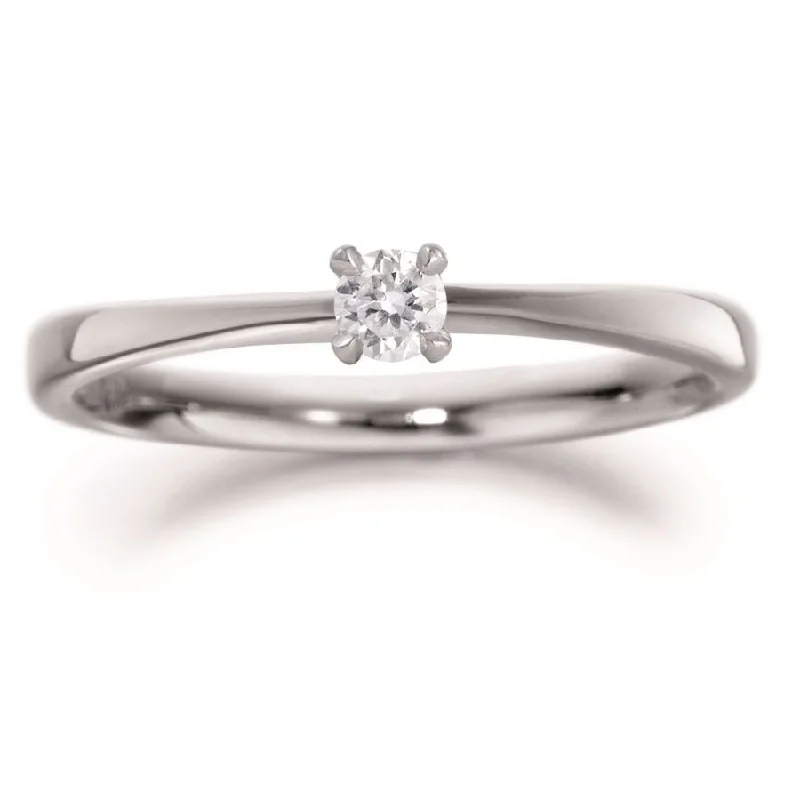 star accent rings for women -Palladium Solitaire Single diamond ring