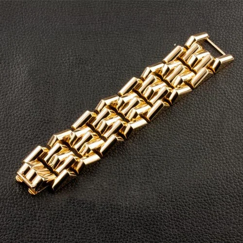 Ladies Celtic braid bracelets -Gold Retro Estate Bracelet