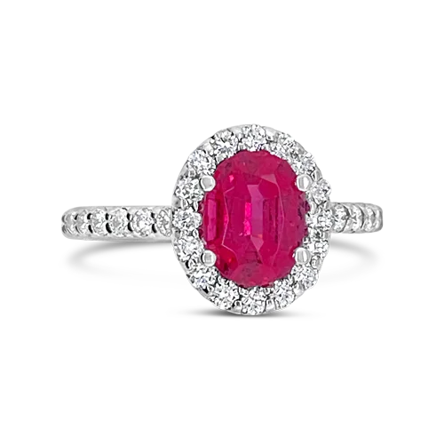 ladies gem rings ocean themes -Pink Tourmaline & Diamond Ring